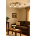 Modern 4'lü Gri Spot Ledli Avize, Salon, Mutfak ve Banyo Için Şık Tasarım - Seçenek 1 - Açık Beyaz - Gri