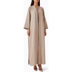 Modern Abaya ve Elbise Seti ile Şık ve Rahat Tarzınızı Yansıtın - Gri - XL