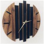 Modern Ahşap Duvar Saati 50cm