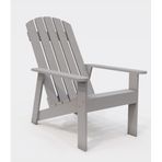 Modern Ahşap Oval Adirondack Balkon, Bahçe Koltuğu (AÇIK GRİ)