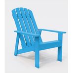 Modern Ahşap Oval Adirondack Balkon, Bahçe Koltuğu (AÇIK MAVİ)