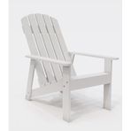 Modern Ahşap Oval Adirondack Balkon, Bahçe Koltuğu (BEYAZ)
