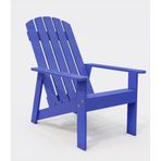 Modern Ahşap Oval Adirondack Balkon, Bahçe Koltuğu (BODRUM MAVİSİ)