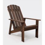 Modern Ahşap Oval Adirondack Balkon, Bahçe Koltuğu (CEVİZ)