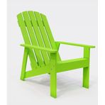 Modern Ahşap Oval Adirondack Balkon, Bahçe Koltuğu (FISTIK YEŞİLİ)