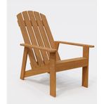 Modern Ahşap Oval Adirondack Balkon, Bahçe Koltuğu (TEAK)
