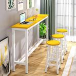 Modern Ahşap Yüksek Üst Bar Masa Tezgah Yüksekliği Dar Alanlar için Yemek Masası Şık Mutfak ve Oturma Odası Mobilyaları (120x40x100 cm Ahşap Rengi)