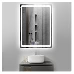 Modern Akıllı LED Banyo Aynası, 90cmx150cm, Buğu Önleyici, Kırılmaz, Hafıza Fonksiyonu, 3 Renkte Ayarlanabilir Işıklı Duvar Aynası