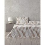 Modern Argyle Çift Taraflı Pamuk Tek Kişilik Nevresim Takımı 160X220 cm Bej