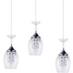 Modern Avize Modern Kristal Şarap Camı Avize, İskandinav 3 Işıklı LED Sarkıt Işıklar, Bar, Oturma Odası, Ofis, Yatak Odası, Koridor, Oda için Tavan Asma Işıklar