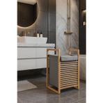 Modern Bambu Çamaşır Kirli Sepeti Geniş Hacim 61X40 X35 cm