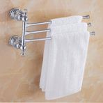 Modern Banyo Aksesuarları Seti, Döner Havlu Çubuğu, Pirinç Duş Rafı, Duvara Monte Tuvalet Kağıdı Tutacağı, Gümüş Kristal Havlu Çubuğu ve Tuvalet Fırçası Tutacağı, Yo için Şık ve Fonksiyonel Dekor