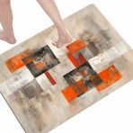 Modern Banyo Paspası Hızlı Kuruyan Süper Emici Banyo Paspasları Kaymaz Banyo Paspası 40,6 x 60,94 cm, Küçük Halı Banyo Paspası Kaymaz Yıkanabilir Duş Paspasları İç Duş Halıları için, Banyo Paspası Duş