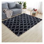 Modern Batik Tüylü Parça Halı Yumuşak ve Yıkanabilir Uzun Tüylü Halı Oturma Odası Yatak Odası Koridor ve Genç Odası için Pembe 1,80 x 2,00 m