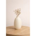 Modern Bej Dekoratif Vazo 21 cm | Minimal Tasarım Salon & Ofis Aksesuarı 000020