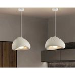 Modern Beton Tasarım | Organik Dokulu Sarkıt Avize - Ikili 30 cm - 2 - Beyaz