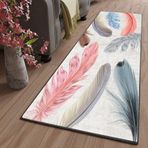 Modern Beyaz Tüy Peluş Yolluk Halı Koridor Başucu Şömine Halı 35.37X110.4 inç Dikdörtgen