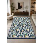 Modern Bohem Desen Renkli Baskılı Kaymaz Yıkanabilir Salon Oturma Odası Mutfak Balkon Halısı Yolluk 60 X 150 Cm Çok Renkli