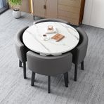 Modern Business Hotel Lobi Yemek Masası Seti Ofis Sehpası ve Sandalye Seti Boş Zaman Alanı Ev Balkon Küçük Yuvarlak Masa 4 Sandalyeli