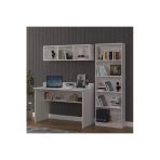 Modern Çalışma Masası Seti %100 Mdf Bilgisayar Ders Ofis Masası Çmt001 Beyaz