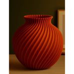 Modern Çizgili Dekoratif Vazo - Minimalist İskandinav Tarzı Ev Aksesuarı