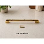 Modern Çizgili Tasarım Star Kulp - Vestiyer, Mutfak ve Banyo Dolabı Için Ağır Metal Kulp (160MM-192MM - Gold - 160/192MM