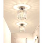 Modern Crystal Lüks Kristal Taşlı Plafonyer Tavan Avize Gümüş Krom - Ahşap - Bej - Seçenek 1