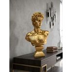 Modern Dekoratif Biblo – Gold David/Davut Heykeli, Salon Konsol & Sehpa Üstü Şık Ev Dekorasyonu, Lüks Ofis Aksesuarı