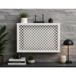 Modern Dekoratif Duvara Asılabilir Sigorta ve Modem-Wifi Saklama Kutusu 25X35 cm Derinlik 10CM - Beyaz