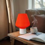 Modern Dekoratif Masa Lambası Turuncu – Minimal Tasarım, E14 Duy, 2m Kablolu, Beyaz Işık Ampul Hediyeli Gece Lambası (Taş)