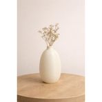 Modern Dekoratif Vazo, Bej, 21 cm, Minimal Tasarım, Salon ve Ofis Aksesuarı