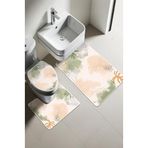 Modern Desenli Dijital Baskı 3’lü Banyo Paspas Takımı Yıkanabilir Kaymaz Tabanlı Klozet Takımı KLZ0006