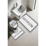 Modern Desenli Dijital Baskı 3’lü Banyo Paspas Takımı Yıkanabilir Kaymaz Tabanlı Klozet Takımı KLZ0062