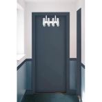 Modern Desenli Metal Kapı Arkası Askılığı Beyaz