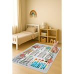 Modern Dijital Baskı Kaymaz Taban Çocuk ve Genç Odası Halısı H0640