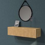Modern Dresuar Gizli Çekmeceli - Safir Meşe