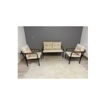 Modern Dunya Balkon, Bahce, Cafe - Metal Kanepe Koltuk Takimi - 2+1+1