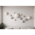 Modern Duvar Dekoru 3D Top Set – Minimal Salon Duvar Süsü, Dekoratif Kabartmalı Duvar Tasarımı