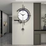 Modern Duvar Saati, Dekoratif Sanat Saklama Platformlu Yaratıcı Sessiz Tik Tak Olmayan Kuvars Saat, Oturma Odası, Yatak Odası, Ofis için Uygun (Tek Renk Küçük)