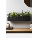 Modern Duvar Tipi Uzun Saksı – Mat Siyah 24.5cmx 6.5cm