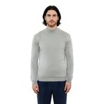 Modern Erkek Triko Kazak Fitted Kesim Dik Yaka Uzun Kollu Rahat Pamuklu Karışım Basic Stil Kış ve -Vizon-XL