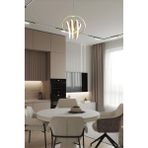 Modern Eskitme Imza Model 3 Renk Kumandalı-Dimmerlı (Beyaz&Sarı&Günışığı) LED Avize - Siyah - Beyaz Led Işık