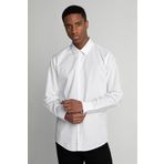 Modern Fit %100 Pamuk Armürlü Premium Erkek Beyaz Gömlek
