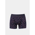 Modern Fit Baskılı Erkek Lacivert Boxer