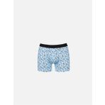 Modern Fit Baskılı Erkek Mavi Boxer Cl1072509
