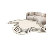 Modern Geometrik Alan Halı Yumuşak Peluş Halı Yatak Odası Oturma Odası Mutfak Banyo için Yüksek Havlı Halı Trend Tarzda (500 mm x 800 mm)