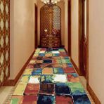 Modern Geometrik Kafes Halı - Kaymaz Yıkanabilir Dayanıklı Koridor ve Mutfak Paspası Yüksek Trafik Alanları için Makinede Yıkanabilir Banyo Halısı