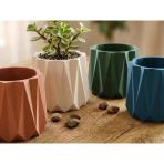 Modern Geometrik Saksı | 3D Baskı Sukulent & Kaktüs Saksısı