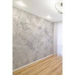 Modern Gri Mermer Görünümlü Tek Parça Tekstil Duvar Kağıdı, 450 x 270