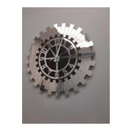 Modern Gümüş Güneş Duvar Saati Dekoratif Türk Rakamı Mdf Aynalı Pleksi 40x40 Cm